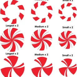 18pcs Peppermint Floor Decals -Christmas Decorations Store 18 Piece Peppermint Floor Decals Stickers 6 result 600x641 1