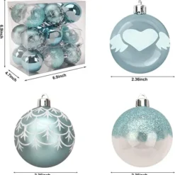 18pcs Baby Blue Christmas Ornaments 2.36in -Christmas Decorations Store 18Pcs 6CM Christmas Ornaments with Gradient Baby Blue 1 600x611 1