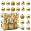 18pcs Shatterproof Gold Christmas Ornaments 3.15in -Christmas Decorations Store 18Pcs Christmas Ball Ornaments Gold 1 result 600x600 1