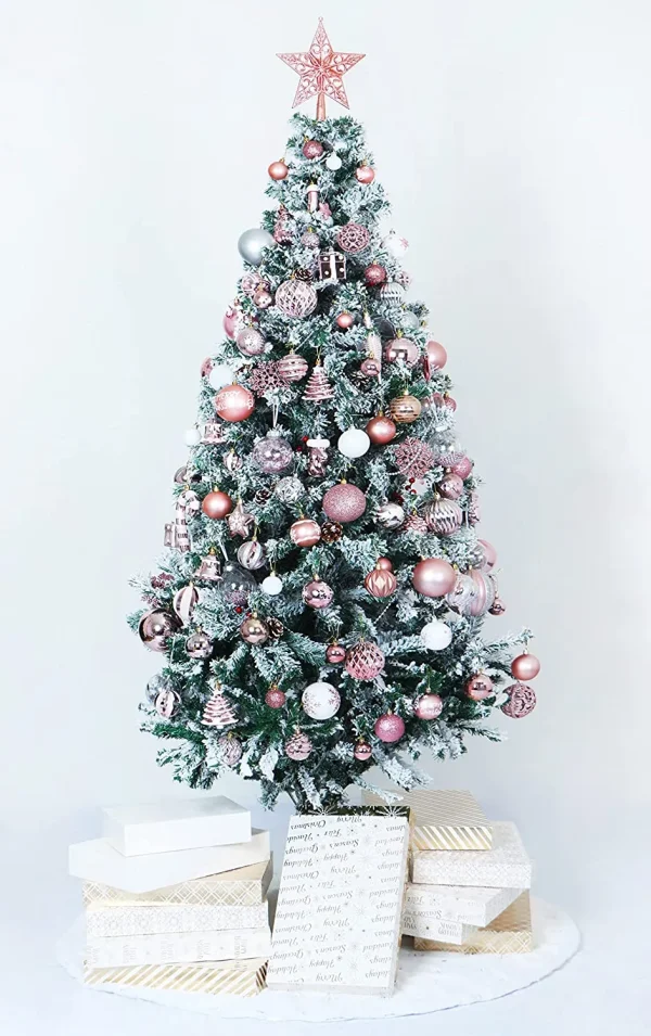 18pcs Rose Gold Christmas Ball Ornaments 8 18pcs Rose Gold Christmas Ball Ornaments - Image 6