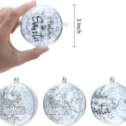 18pcs Clear Plastic Christmas Ball Ornaments 3.15in -Christmas Decorations Store 18Pcs Colorable Christmas Ornaments 3.15in 4 result 600x531 1
