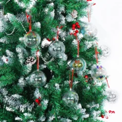 18pcs Clear Plastic Christmas Ball Ornaments 3.15in -Christmas Decorations Store 18Pcs Colorable Christmas Ornaments 3.15in 6 result 600x639 1