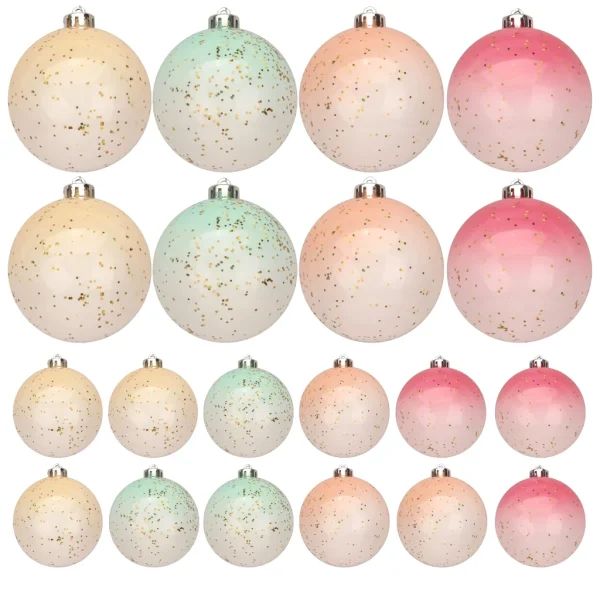 20pcs Macaroon Multicolor Christmas Ball Ornaments 3.14in 4 20pcs Macaroon Multicolor Christmas Ball Ornaments 3.14in - Image 2