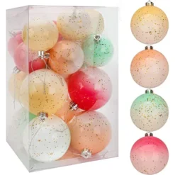 20pcs Macaroon Multicolor Christmas Ball Ornaments 3.14in