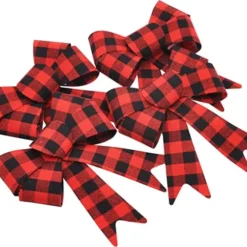18Pcs Red Buffalo Plaid Flannel -Christmas Decorations Store 18Pcs Red Buffalo Plaid Flannel 5 600x503 1
