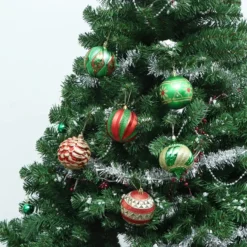 18pcs Red Green & Gold Glitter Ball Ornaments -Christmas Decorations Store 18Pcs Red Green amp Gold Glitter Ball 3.15in 5 result 1 600x600 1