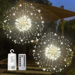 2pcs 120 LED Warm White Starburst Fairy Lights