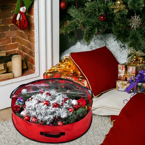 2pcs Christmas Wreath Storage Bag 8 2pcs Christmas Wreath Storage Bag - Image 6
