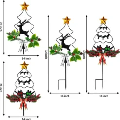 2pcs Christmas Tree Outdoor Solar Stake Lights -Christmas Decorations Store 2 Packs Christmas Solar Stake Lights Christmas Tree 3 result 600x602 1