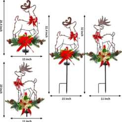 2pcs Christmas Reindeer Solar Stake Lights Outdoor -Christmas Decorations Store 2 Packs Christmas Solar Stake Lights Reindeer 3 result 600x604 1