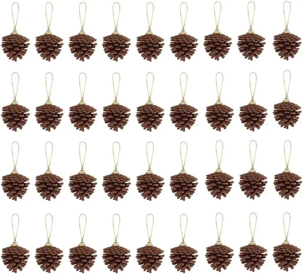 36pcs Real Pine Cone Christmas Ornaments 4 36pcs Real Pine Cone Christmas Ornaments - Image 2