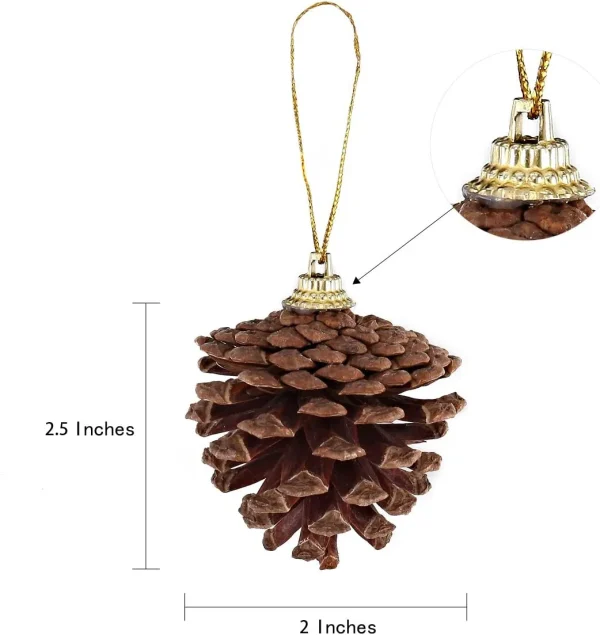 36pcs Real Pine Cone Christmas Ornaments 7 36pcs Real Pine Cone Christmas Ornaments - Image 5