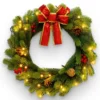 Christmas Lighted Wreath With Bow 20in -Christmas Decorations Store 20 Christmas Wreath with Bow 1 result 600x600 1
