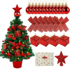 Artificial Mini Tabletop Christmas Tree Prelit Set 22in -Christmas Decorations Store 20 Tabletop Christmas Tree Prelit 6 result 600x600 1