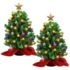 2pcs Artificial Mini Prelit Tabletop Christmas Tree Set 20in -Christmas Decorations Store 20 Tabletop Christmas Tree with Decoration Kit 1 result 600x600 1