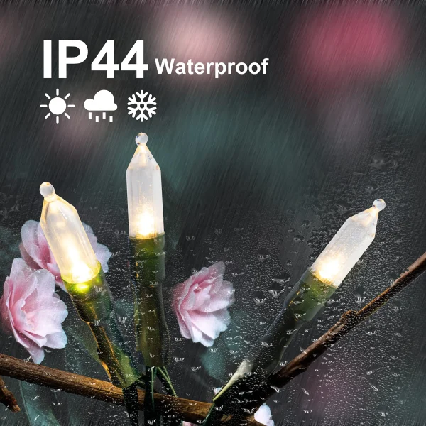 200 LED Clear Led Green Wire String Lights 34ft 6 200 LED Clear Led Green Wire String Lights 34ft - Image 4