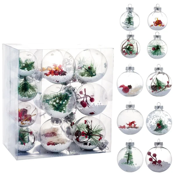 20pcs Clear Christmas Bulb Ornaments 3 20pcs Clear Christmas Bulb Ornaments