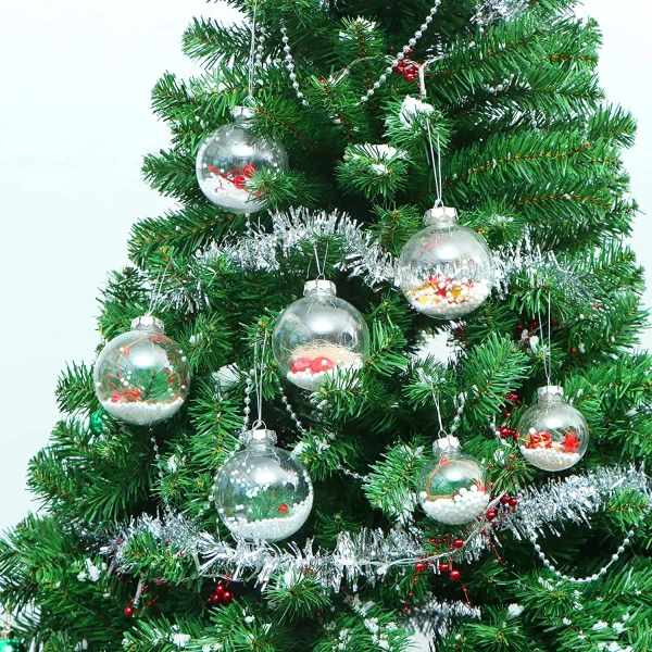 20pcs Clear Christmas Bulb Ornaments 7 20pcs Clear Christmas Bulb Ornaments - Image 5