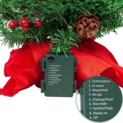 LED Warm White Tabletop Prelit Mini Christmas Tree 22in -Christmas Decorations Store 22 Prelit Tabletop Christmas Tree with Holy Leaves amp Pine Cones 6 result 600x600 1