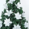 24pcs Christmas Silver Poinsettia Flowers -Christmas Decorations Store 24 Pcs Silver Poinsettia Flowers with Clips and Glitter 7 result 600x600 1