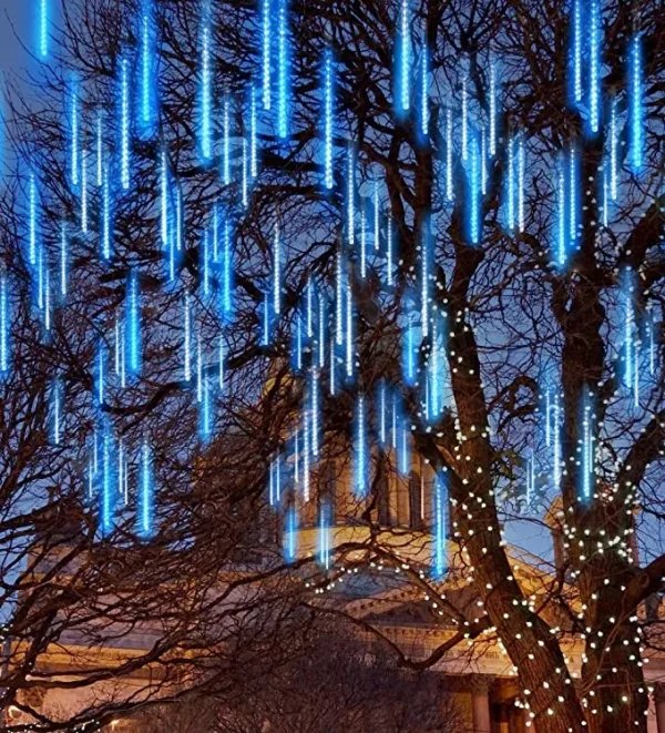 8 Tubes (12in) Christmas Falling Rain Drop Icicle String Lights 8 8 Tubes (12in) Christmas Falling Rain Drop Icicle String Lights - Image 6