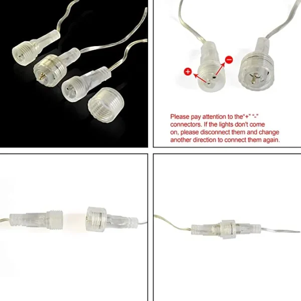 8 Tubes (12in) Christmas Falling Rain Drop Icicle String Lights 7 8 Tubes (12in) Christmas Falling Rain Drop Icicle String Lights - Image 5