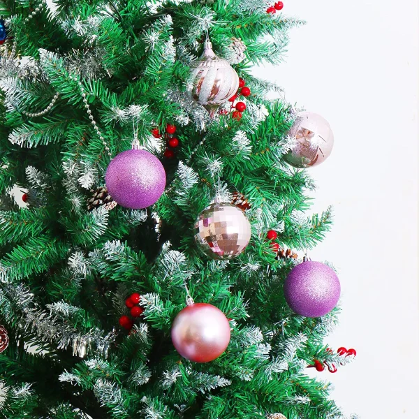 24pcs Lavender Christmas Ball Ornaments 3.15in 7 24pcs Lavender Christmas Ball Ornaments 3.15in - Image 5