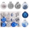 24pcs Hanging Plastic Blue Christmas Ornaments 3.15in -Christmas Decorations Store 24Pcs Blue Plastic Clear Ball Ornaments with Filling 600x600 1