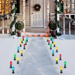 24pcs Multicolor Christmas Pathway Marker String Lights -Christmas Decorations Store 24Pcs Christmas Multicolored Pathway Marker String Lights 5 result 600x600 1