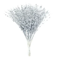 24pcs Gold Glittery Berry Stem For Christmas Tree