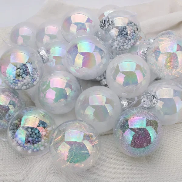 24pcs Shatterproof Clear Plastic Christmas Balls 8 24pcs Shatterproof Clear Plastic Christmas Balls - Image 6