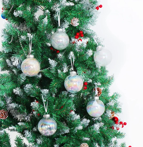 24pcs Shatterproof Clear Plastic Christmas Balls 7 24pcs Shatterproof Clear Plastic Christmas Balls - Image 5