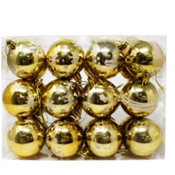 24pcs Gold Christmas Ball Ornaments With Glitters -Christmas Decorations Store 24Pcs Gold Christmas Ornament with Glittering Painting 2 3 600x600 1