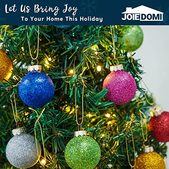 24pcs Mini Christmas Glitter Ball Ornaments 7 24pcs Mini Christmas Glitter Ball Ornaments - Image 5