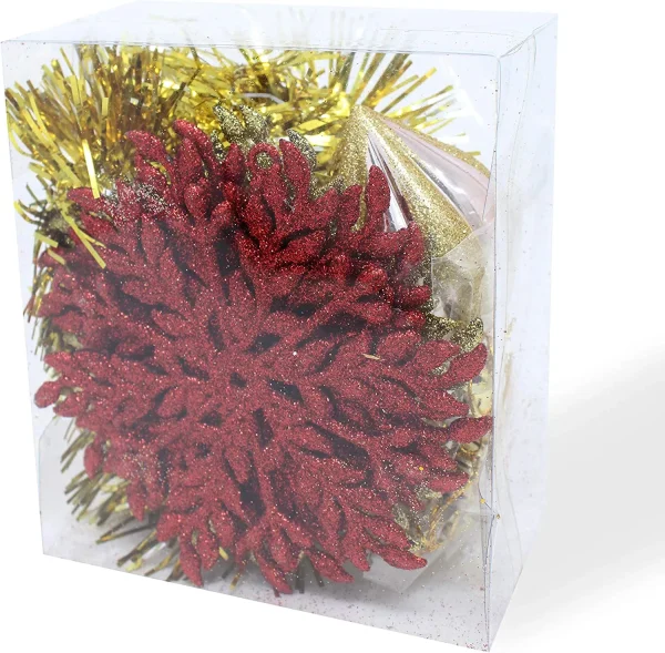 24Pcs Ornaments With 12 Pcs Snow Flakes 3.15in 7 24Pcs Ornaments With 12 Pcs Snow Flakes 3.15in - Image 5