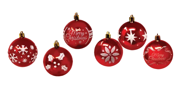 24pcs Blue Christmas Ball Ornaments With Glitters 7 24pcs Blue Christmas Ball Ornaments With Glitters - Image 5