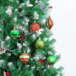 24pcs Assorted Christmas Ball Ornaments 2.3in -Christmas Decorations Store 24Pcs Red Green amp Gold Glitter Ball 2.36in 5 result 600x900 1