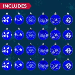 24pcs Blue Christmas Ball Ornaments -Christmas Decorations Store 24pcs Blue Christmas Ball Ornaments 3 600x600 1