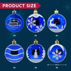 24pcs Blue And White Christmas Ball Ornaments -Christmas Decorations Store 24pcs Blue and White Christmas Ball Ornaments 1 600x600 1