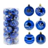 24pcs Blue And White Christmas Ball Ornaments -Christmas Decorations Store 24pcs Blue and White Christmas Ball Ornaments 2 600x600 1