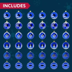 24pcs Blue And White Christmas Ball Ornaments -Christmas Decorations Store 24pcs Blue and White Christmas Ball Ornaments 3 600x600 1