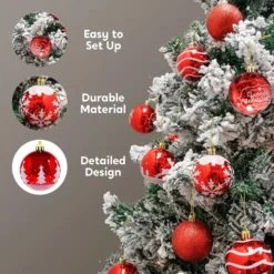 24pcs Red And White Christmas Ball Ornaments 11 24pcs Red And White Christmas Ball Ornaments -Christmas Decorations Store 24pcs Red and White Christmas Ball Ornaments 1 600x600 1