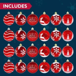 24pcs Red And White Christmas Ball Ornaments 13 24pcs Red And White Christmas Ball Ornaments -Christmas Decorations Store 24pcs Red and White Christmas Ball Ornaments 2 600x600 1