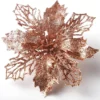 24pcs Rose Gold Christmas Poinsettia Flower Decorations -Christmas Decorations Store 24pcs Rose Gold Christmas Poinsettia Flower Decorations 6 600x576 1
