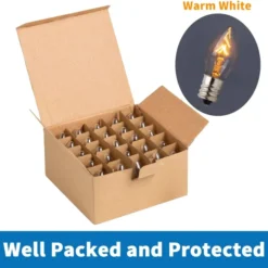 25pcs C7 Christmas Replacement Light Bulb -Christmas Decorations Store 25 Pcs C7 Incandescent Bulb 5 result 600x595 1