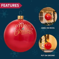 LED Inflatable Christmas Ball 25in 10 LED Inflatable Christmas Ball 25in -Christmas Decorations Store 25in Christmas Ball Ornament Inflatable 3 600x600 1