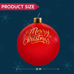 LED Inflatable Christmas Ball 25in 12 LED Inflatable Christmas Ball 25in -Christmas Decorations Store 25in Christmas Ball Ornament Inflatable 7 600x600 1
