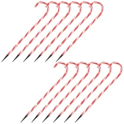 12pcs Thin Red Candy Cane Christmas Pathway Lights 28in 10 12pcs Thin Red Candy Cane Christmas Pathway Lights 28in -Christmas Decorations Store 28 Christmas Candy Cane Pathway Marker thin red 3 result 600x600 1