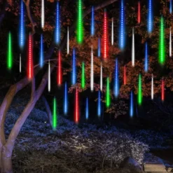 2x 8 Tubes (12in) Meteor Shower Rain Lights, Multicolor -Christmas Decorations Store 288 LED Meteor Shower Rain Lights 8 Tubes 30cm Multicolor 6 result 1 600x600 1