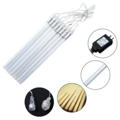 3x 8 Tubes (12in) Christmas Meteor Shower Rain Lights, Warm White 9 3x 8 Tubes (12in) Christmas Meteor Shower Rain Lights, Warm White -Christmas Decorations Store 288 LED Meteor Shower Rain Lights 8 Tubes 30cm Warm White 2 result 600x600 1